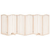Puerta para perros plegable 6 paneles madera de álamo 300 cm 3