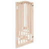 Puerta para perros plegable 6 paneles madera de álamo 300 cm 5