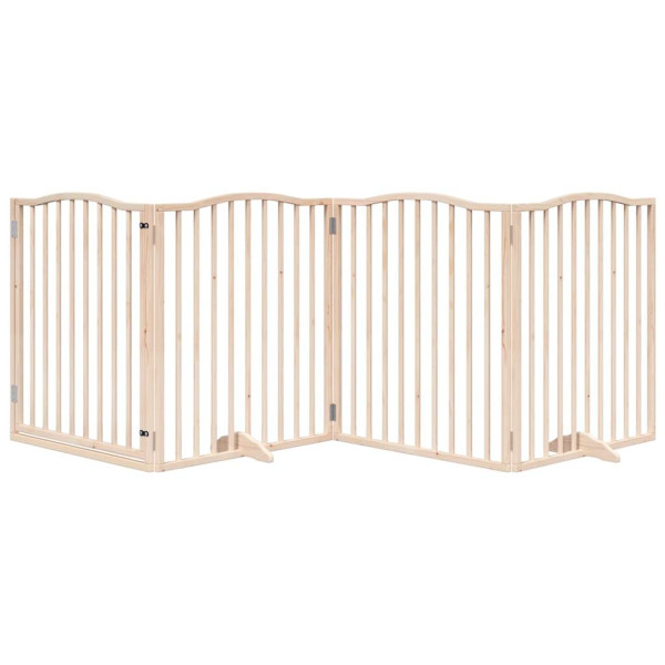 Puerta para perros plegable 4 paneles madera de álamo 320 cm M 3