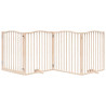 Puerta para perros plegable 4 paneles madera de álamo 320 cm 3
