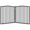 Puerta para perros plegable 2 paneles madera álamo negra 160 cm 4