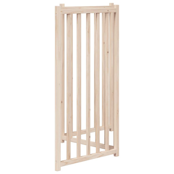 Puerta para perros plegable 3 paneles madera de abeto 150 cm M 5