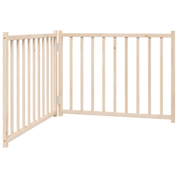 Puerta para perros plegable 2 paneles madera de abeto 160 cm M 2