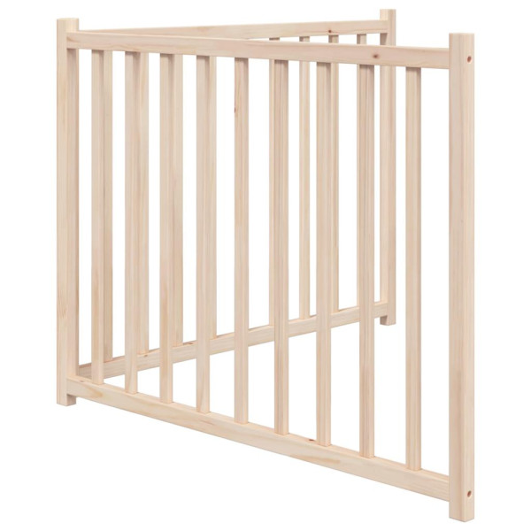 Puerta para perros plegable 2 paneles madera de abeto 160 cm M 5