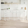 Puerta de perros plegable 6 paneles madera abeto blanco 300 cm 1