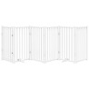Puerta de perros plegable 6 paneles madera abeto blanco 300 cm 3