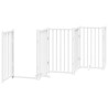 Puerta de perros plegable 6 paneles madera abeto blanco 300 cm 4