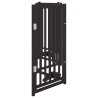 Puerta de perros plegable 6 paneles madera abeto negra 300 cm 5