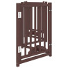 Puerta de perros plegable 6 paneles madera abeto marrón 300 cm 5