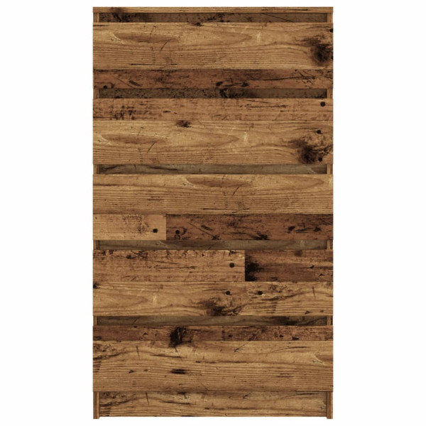 Cajonera de madera de ingeniería envejecida 60x36x103 cm M 4