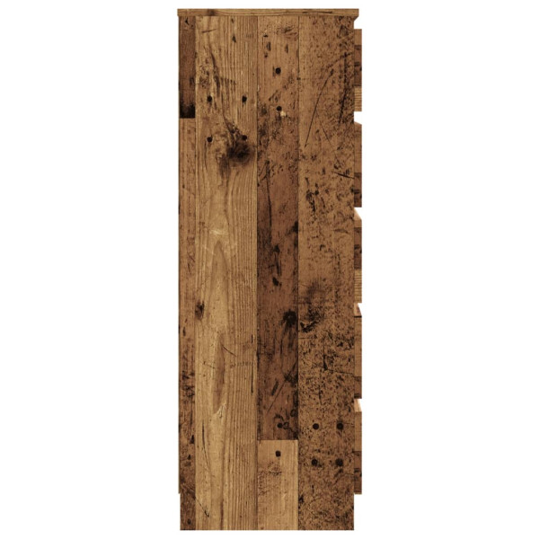 Cajonera de madera de ingeniería envejecida 60x36x103 cm M 5