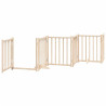 Puerta para perros plegable 12 paneles madera de álamo 600 cm 4