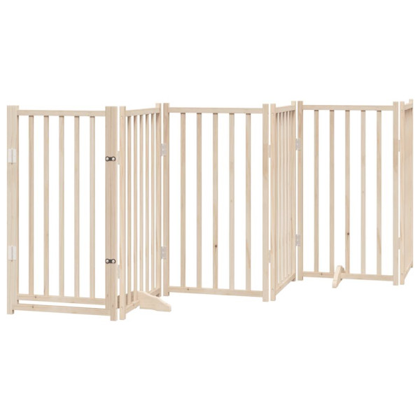 Puerta para perros plegable 9 paneles madera de álamo 450 cm M 3