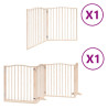 Puerta para perros plegable 6 paneles madera de álamo 480 cm 2