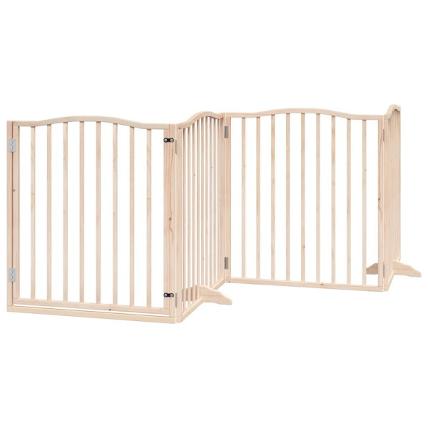 Puerta para perros plegable 6 paneles madera de álamo 480 cm M 3