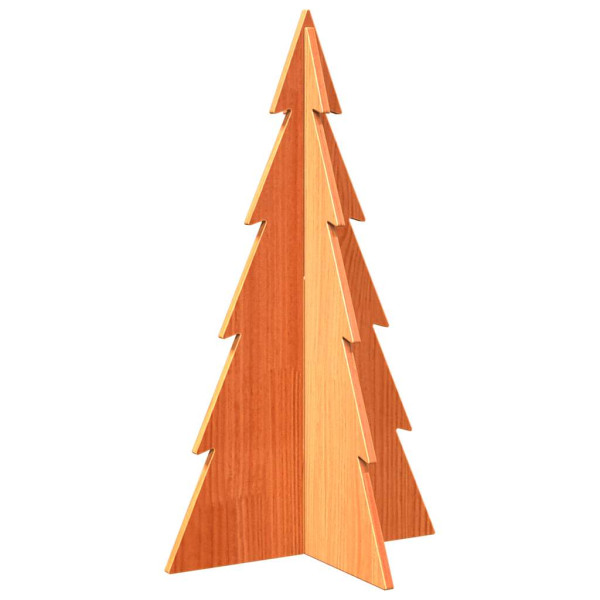 Árvore de Natal decorativa 80 cm pinho maciço castanho-mel M 2
