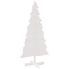 Árbol de Navidad de adorno madera maciza pino blanco 150 cm 2
