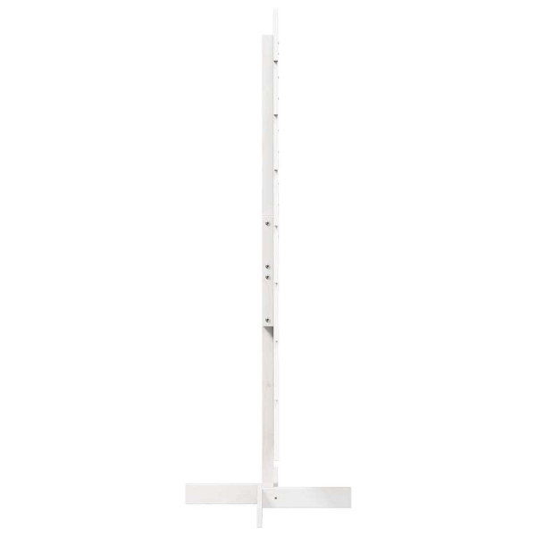 Árvore de Natal decorativa 150cm madeira de pinho maciça branco M 4
