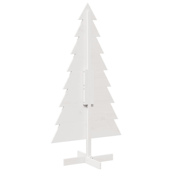 Árbol de Navidad de adorno madera maciza pino blanco 150 cm M 5