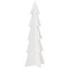 Árvore de Natal decorativa 112cm madeira de pinho maciça branco 2