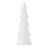 Árvore de Natal decorativa 112cm madeira de pinho maciça branco 4