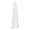 Árvore de Natal decorativa 112cm madeira de pinho maciça branco 5