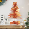 Árbol de Navidad de adorno madera maciza pino marrón cera 80 cm 1
