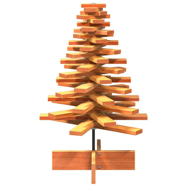 Árvore de Natal decorativa 80 cm pinho maciço castanho-mel M 3