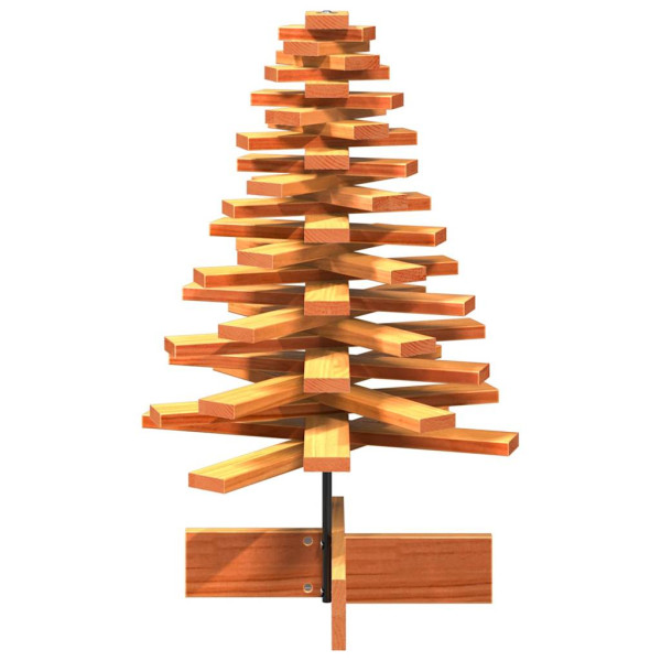 Árvore de Natal decorativa 80 cm pinho maciço castanho-mel M 4
