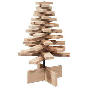 Árbol de Navidad de madera de adorno madera maciza pino 60 cm H