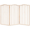 Puerta para perros plegable 3 paneles madera de álamo 150 cm 4