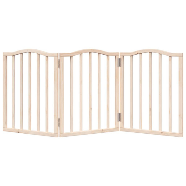 Porta para cães dobráveis 3 painéis de madeira poplar 150 cm M 4