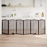Puerta para perros plegable 6 paneles álamo marrón roble 300 cm 1