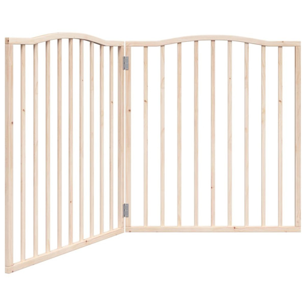 Puerta para perros plegable 2 paneles madera de álamo 160 cm M 2