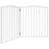 Puerta para perros plegable 4 paneles madera álamo blanca 320cm 2