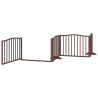 Puerta para perros plegable 4 paneles álamo marrón roble 320 cm 4