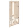 Puerta para perros plegable 6 paneles madera de álamo 300 cm 5