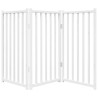 Dobrável cães porta 3 painéis de madeira de abeto branco 150 cm 4