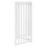 Puerta de perros plegable 3 paneles madera abeto blanco 150 cm 5