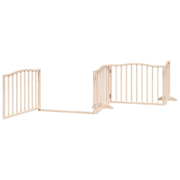 Puerta para perros plegable 12 paneles madera de álamo 960 cm M 4