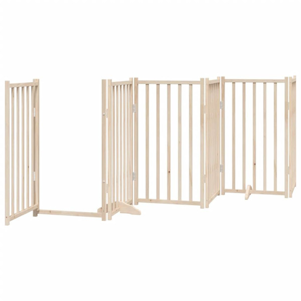 Puerta para perros plegable 12 paneles madera de álamo 600 cm M 4