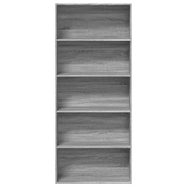 Estantería madera ingeniería gris Sonoma 80x30x189cm M 4