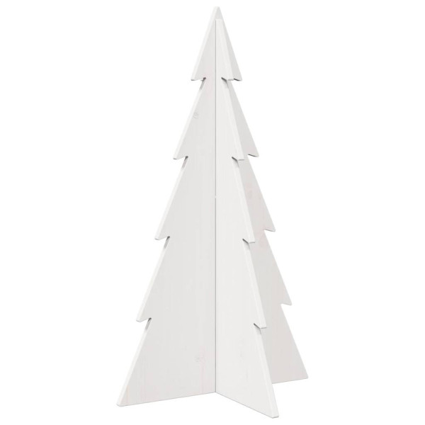 Árbol Navidad de adorno madera maciza pino blanco 80 cm M 5