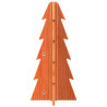 Árbol de Navidad de adorno madera maciza pino marrón cera 49 cm 4