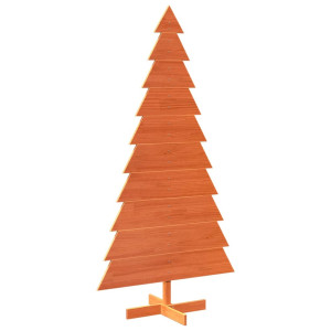Árvore de Natal decorativa 180 cm pinho maciço castanho-mel H