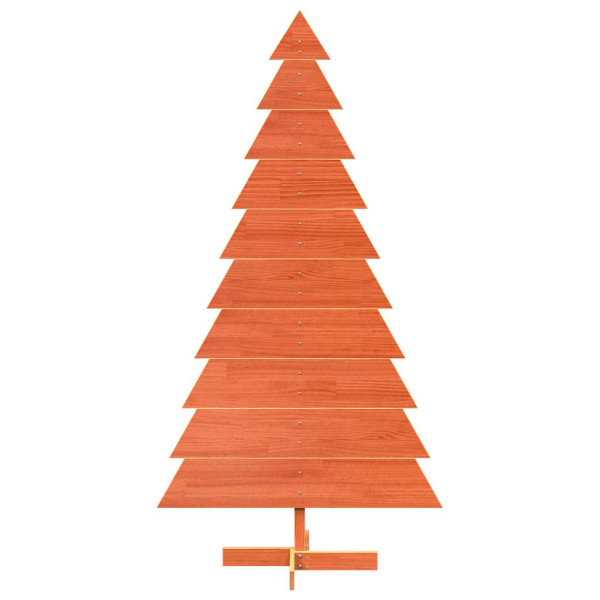 Árvore de Natal decorativa 180 cm pinho maciço castanho-mel M 3