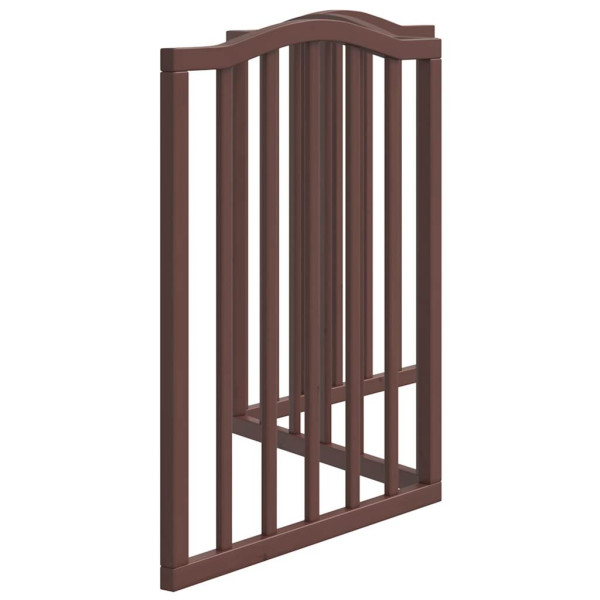 Puerta para perros plegable 3 paneles álamo marrón roble 150 cm M 5