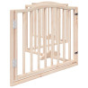 Puerta para perros plegable 4 paneles madera de álamo 320 cm 5