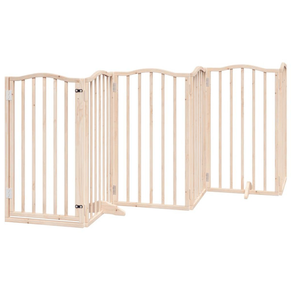 Puerta para perros plegable 15 paneles madera de álamo 750 cm M 3