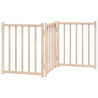 Porta para cães dobráveis 3 painéis de madeira de abeto 150 cm 2